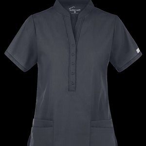 UA Butter-Soft Mandarin Collar Scrub Top